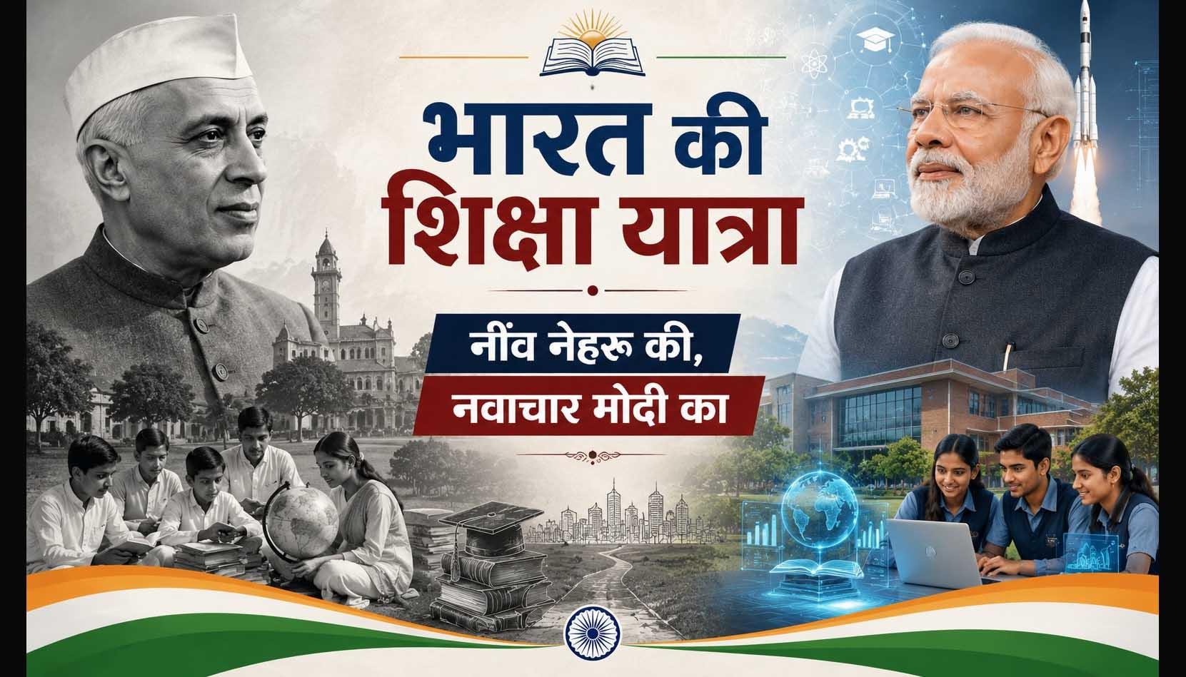 भारत की शिक्षा यात्रा : नींव नेहरू की, नवाचार मोदी का